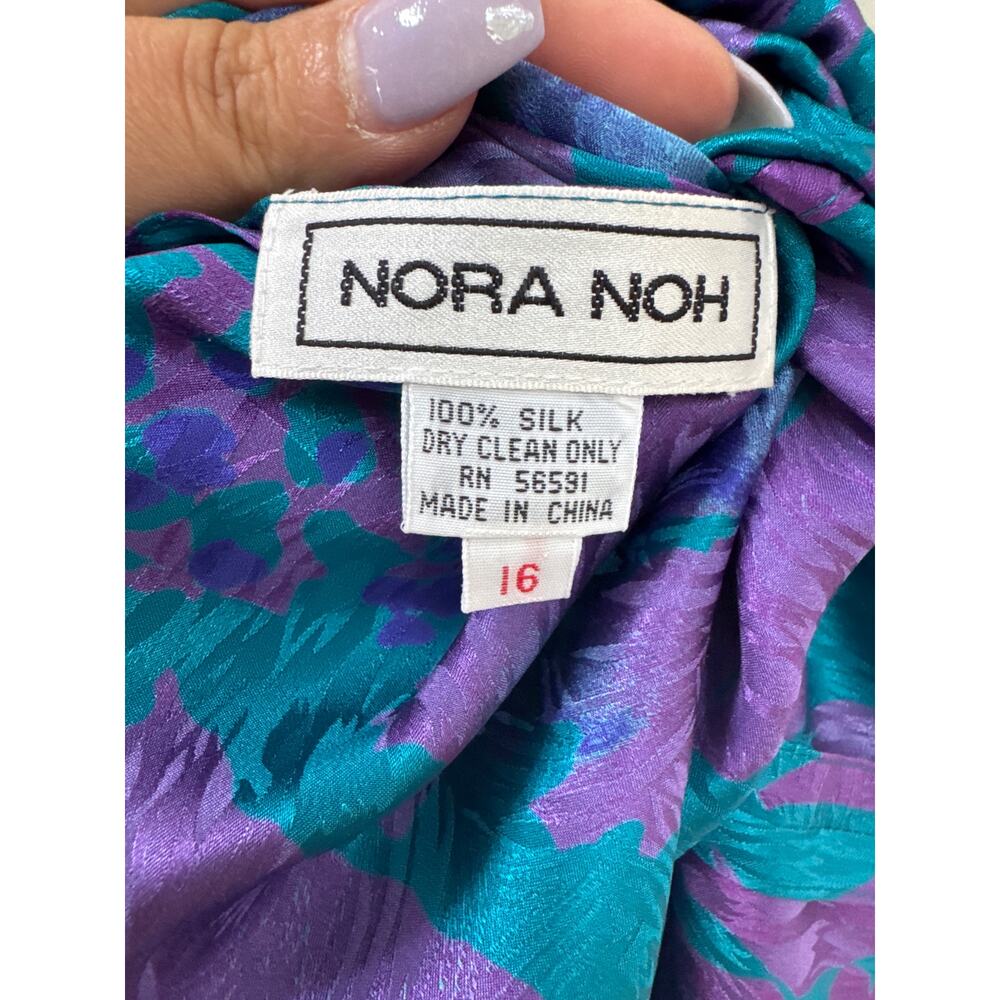 Vintage Nora Noh Silk Skirt Maxi Length 80s Retro Size 16 Boho Festival - Picture 3 of 3
